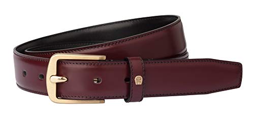 Aigner Gürtel Basic mit S-Schließe gold 125564, bordeaux-80 cm von Etienne Aigner