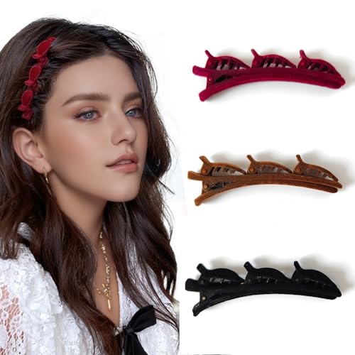 Geflochtene Haarspangen Haarschmuck für Styling Lift Up Style Triple Hair Clip für Frauen und Mädchen (Style1-3Pcs) von Etncy Life