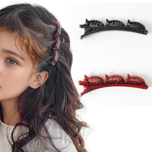 Haarspangen-Sets für Frauen Geflochtene Haarspange für Mädchen Haarstyling-Clips (Style1-2Pcs) von Etncy Life