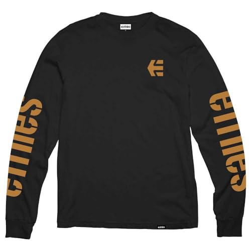 Etnies Icon Langarm-T-Shirt in Schwarz/Gummi, Schwarz/Gum, M von Etnies