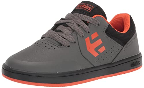 Etnies Kids Marana Skate Shoe, Grey/Black/ORANGE, 37.5 EU von Etnies