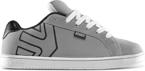 etnies Kids' Fader Skate Shoe, Light Grey/Black, 35.5 EU von Etnies
