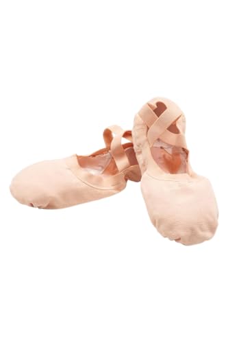 PRO Elastic S0621L für Bloch Halbschuhe Spitze aus Canvas mit Gummibändern Sport Tanz Klassische Ballerina Entspannung Aufsatz Show Hals Fuß Tanzen Lehrer (Rosa Pflanze C, 7.5) von Etoile