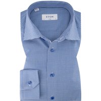 ETON Herren Hemd blau Baumwolle kariert Classic Fit von Eton