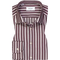 ETON Herren Hemd rot Baumwolle gestreift Slim Fit von Eton