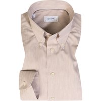 ETON Herren Hemd beige Baumwolle gestreift von Eton