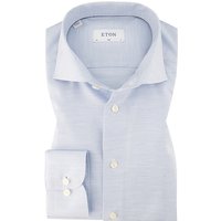 ETON Herren Hemd blau Baumwolle meliert Slim Fit von Eton