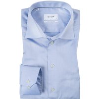 ETON Herren Hemd blau Baumwolle Slim Fit von Eton