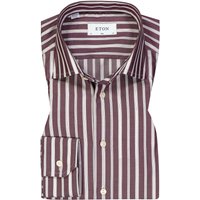 ETON Herren Hemd rot Baumwolle gestreift Slim Fit von Eton