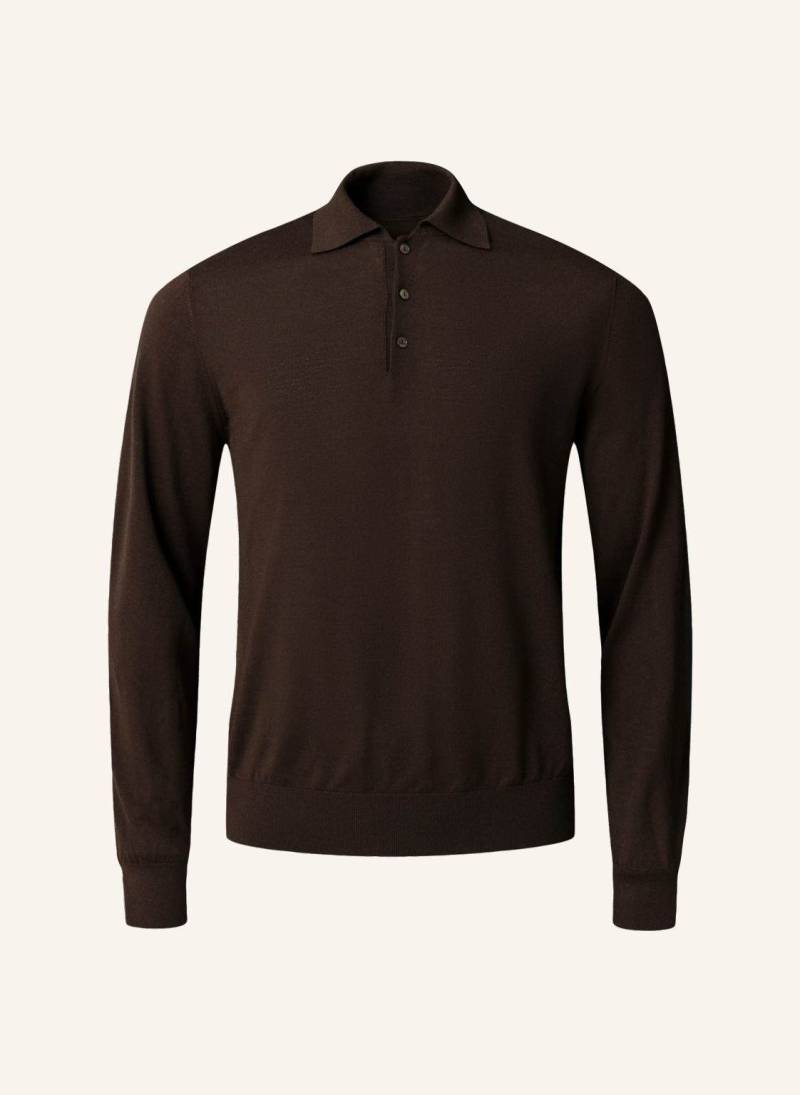 Eton Feinstrick-Polohemd braun Eton Feinstrick-Polohemd braun von Eton