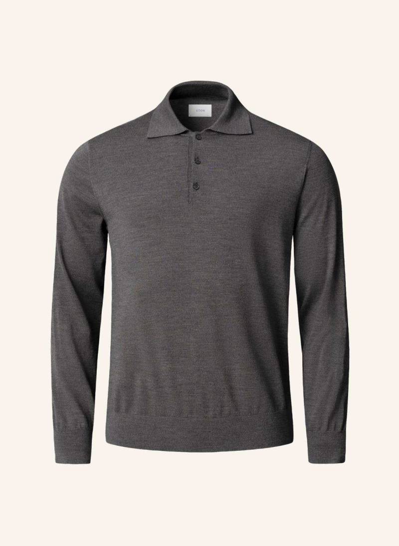 Eton Feinstrick-Polohemd grau von Eton