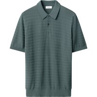 Eton Feintrick-Poloshirt mit horizontalen Streifen in M von Eton