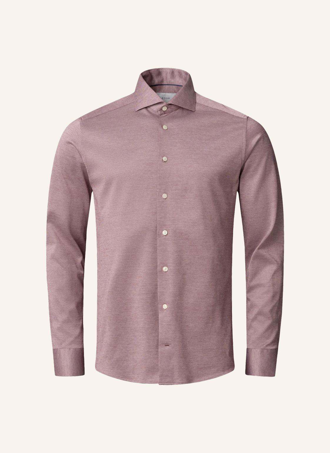 Eton Filo Di Scozia Jersey-Hemd Contemporary Fit rot von Eton