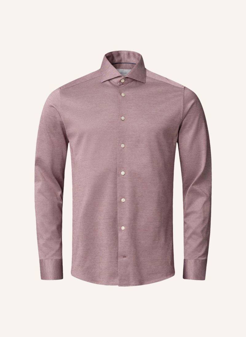 Eton Filo Di Scozia Jersey-Hemd Contemporary Fit rot von Eton