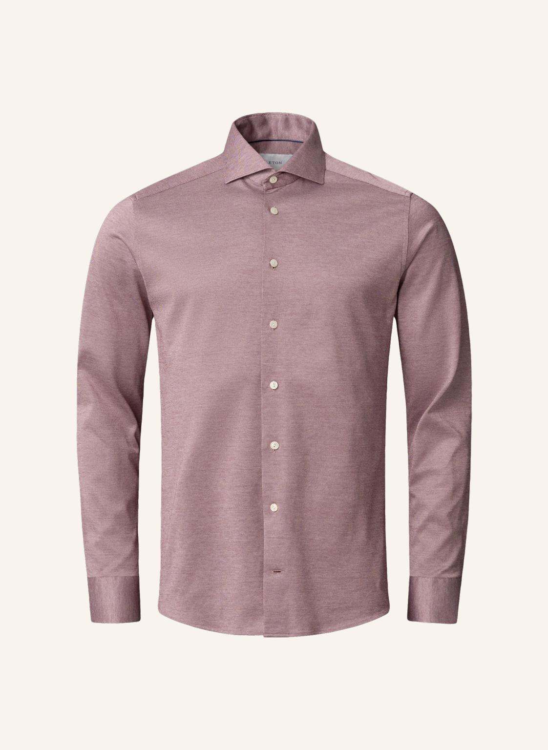 Eton Filo Di Scozia Jersey-Hemd Slim Fit rot von Eton