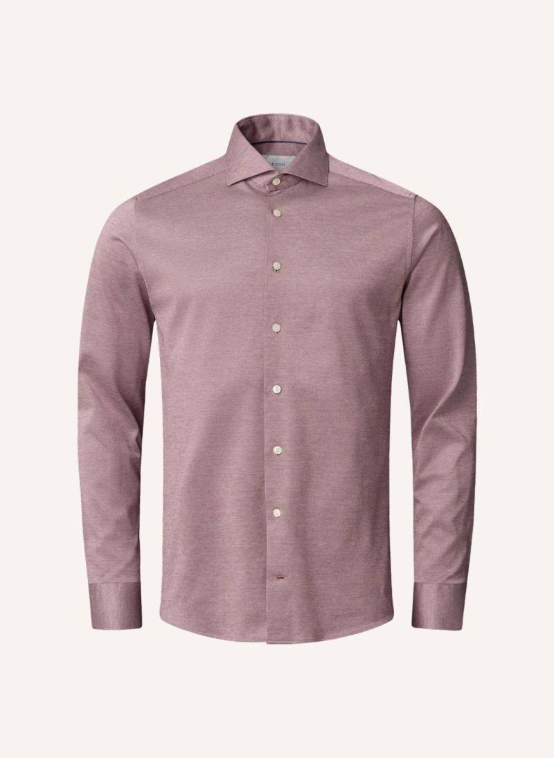 Eton Filo Di Scozia Jersey-Hemd Slim Fit rot von Eton