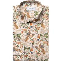 Eton Fine-Twill-Hemd mit Pfauen-Print, Contemporary Fit von Eton