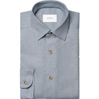 Eton Flanellhemd mit feinem Diagonalstreifen, Casual Fit in XXL von Eton