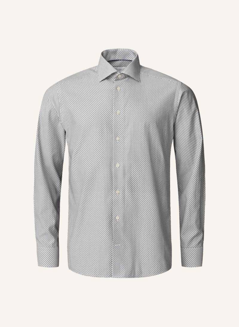 Eton Geometrisch Signature Twill-Hemd Slim Fit blau von Eton