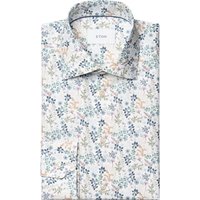 Eton Glattes Twill-Hemd mit floralem Muster und Kentkragen, Slim in 41S von Eton