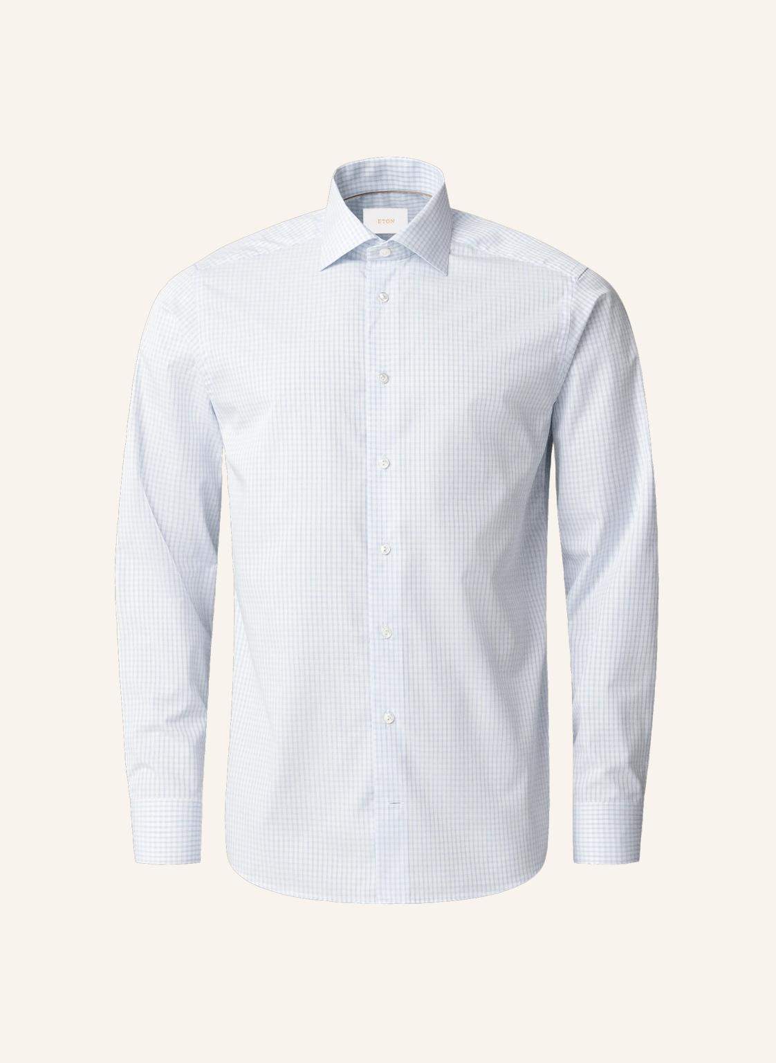 Eton Hemd Baumwolle Piqué Contemporary Fit blau von Eton