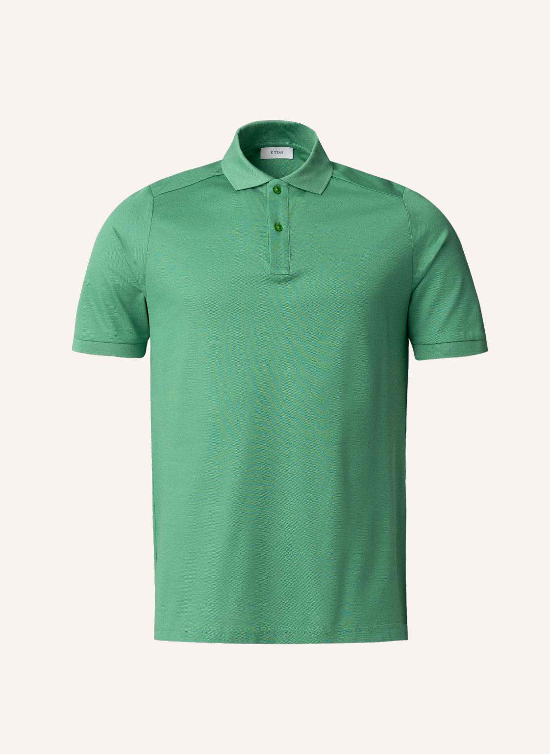 Eton Hemd Filo Di Scozia Baumwolle Piqué Regular Fit gruen von Eton