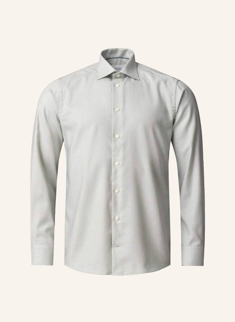 Eton Hemd Fine Twill Contemporary Fit gruen von Eton