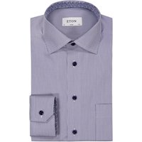 Eton Hemd mit Fineliner-Muster und floralem Ausputz, Classic von Eton