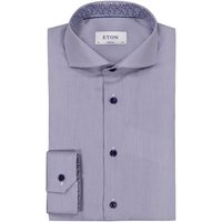 Eton Hemd mit Fineliner-Muster und floralem Ausputz, Super Slim von Eton