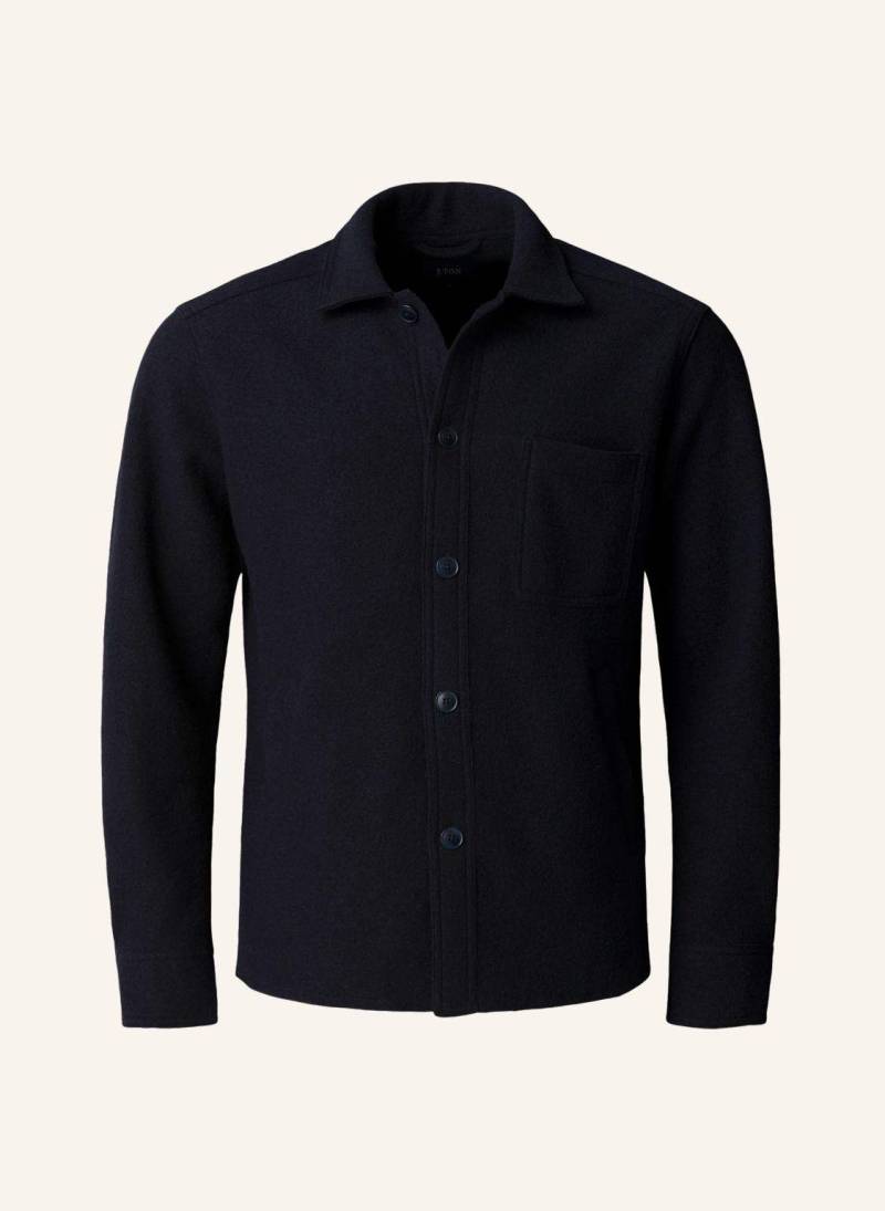 Eton Hemdjacke Gekochte Wolle blau von Eton