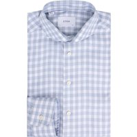 Eton Knitterfreies Signature Twill-Karohemd mit Haifischkragen, Slim in 39S von Eton