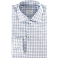 Eton Knitterfreies Signature Twill-Karohemd mit Haifischkragen, Classic in 43 von Eton