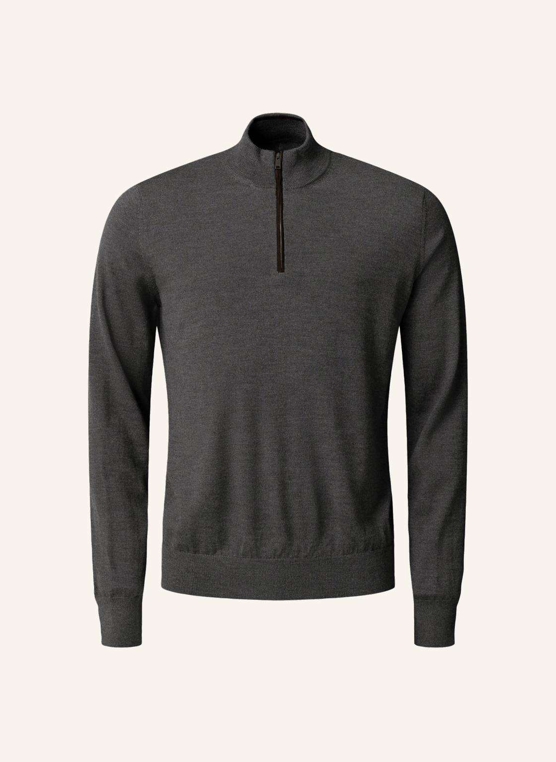 Eton Quarter-Zip-Strickpullover grau Eton Quarter-Zip-Strickpullover grau von Eton