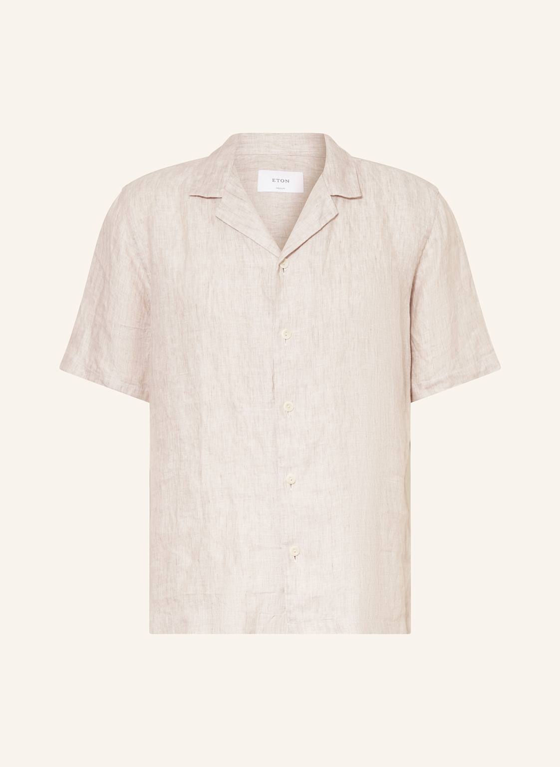 Eton Resorthemd Comfort Fit Aus Leinen beige von Eton