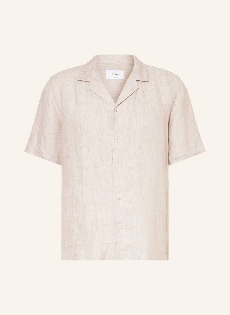 Eton Resorthemd Comfort Fit Aus Leinen beige von Eton