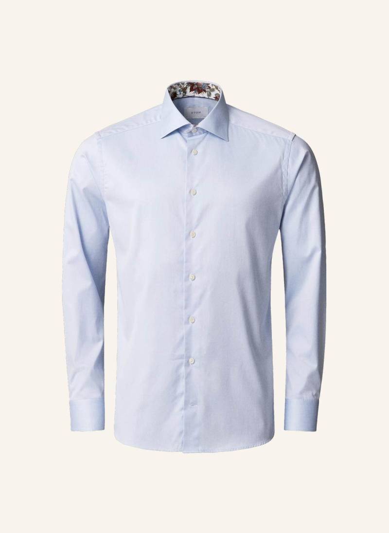 Eton Signature-Twill-Hemd Contemporary Fit blau von Eton