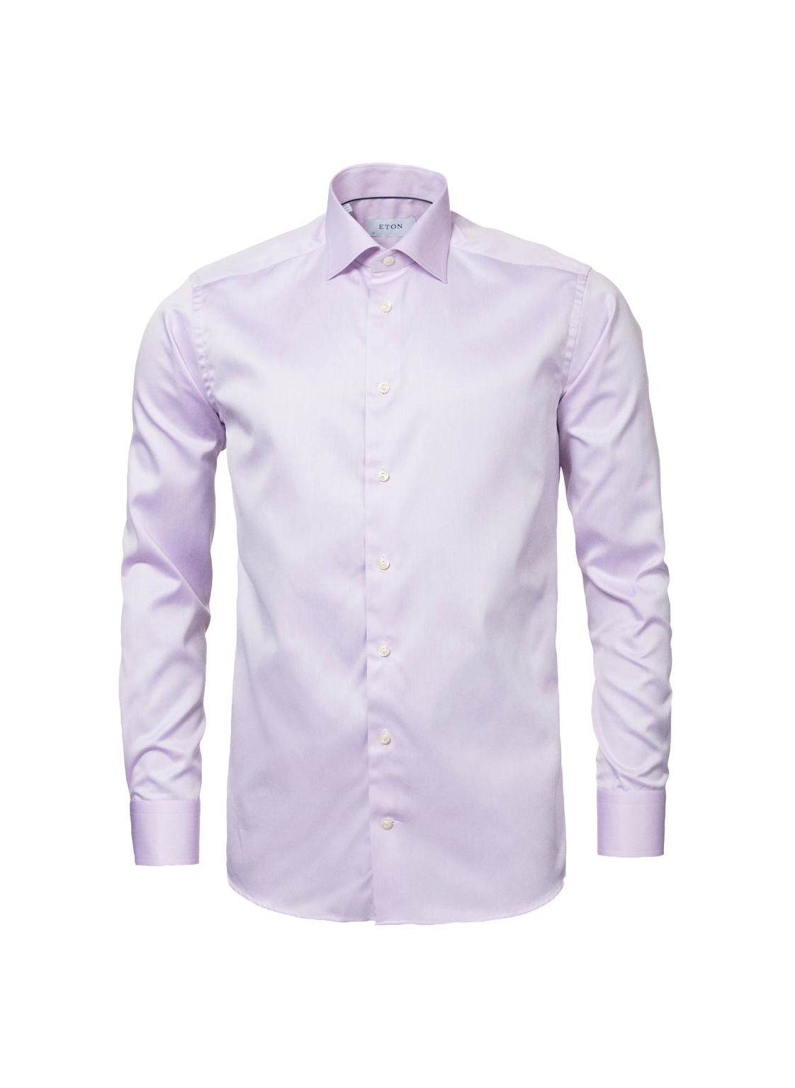 Eton Signature-Twill-Hemd Contemporary Fit lila von Eton