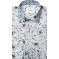 Eton Signature-Twill-Hemd mit floralem Print, Slim in 43S von Eton