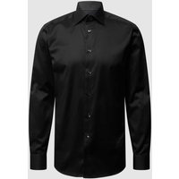 Eton Slim Fit Business-Hemd aus Twill in Black, Größe 42 von Eton
