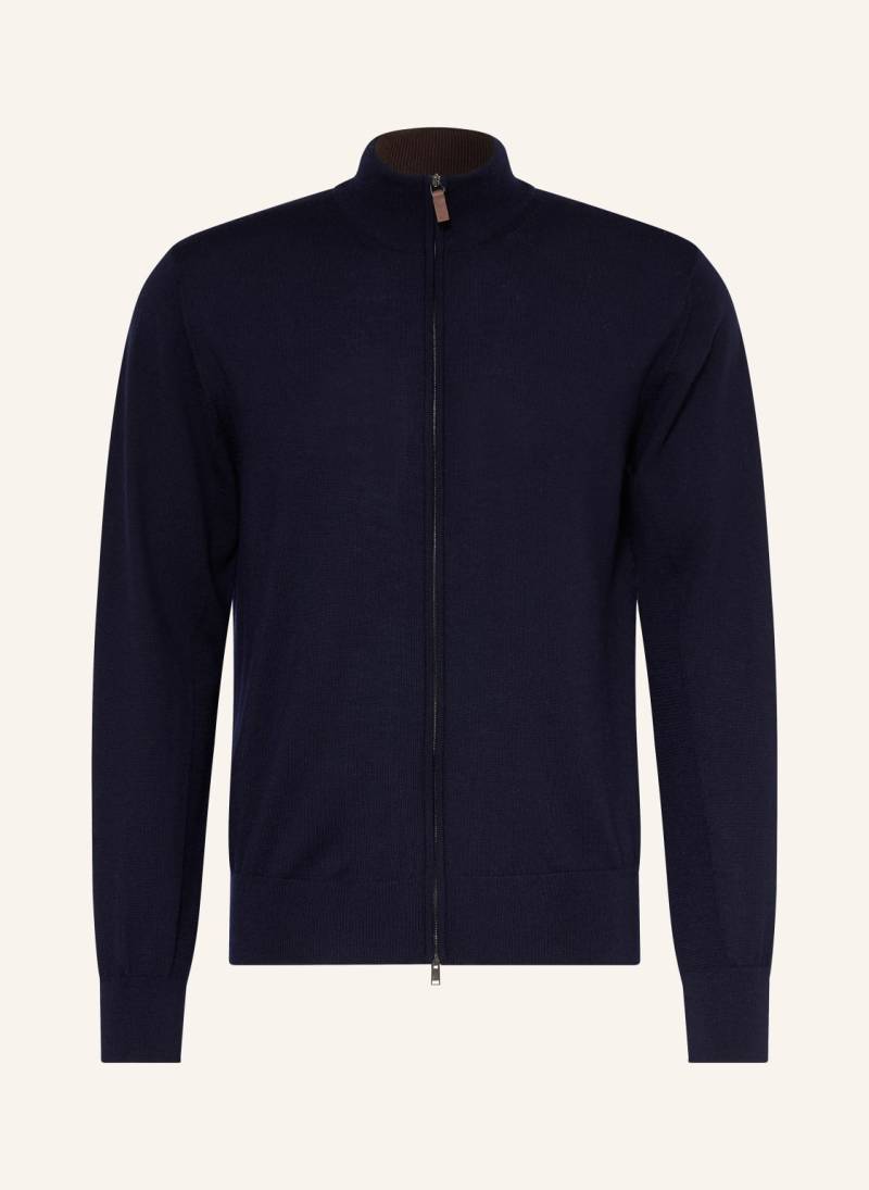 Eton Strickjacke Aus Merinowolle blau von Eton