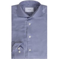 Eton Signature Twill-Hemd mit Haifischkragen und Hahnentrittmuster, Slim Fit in 41S von Eton