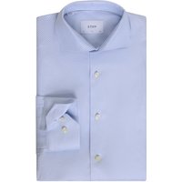 Eton Signature Twill-Hemd mit Haifischkragen und Hahnentrittmuster, Slim Fit in 45S von Eton