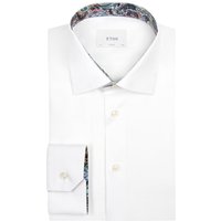Eton Unifarbenes Twill-Hemd mit Ausputz, Classic Fit von Eton