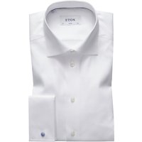 Eton Unifarbenes Hemd  mit Zierknopf, Classic Fit von Eton