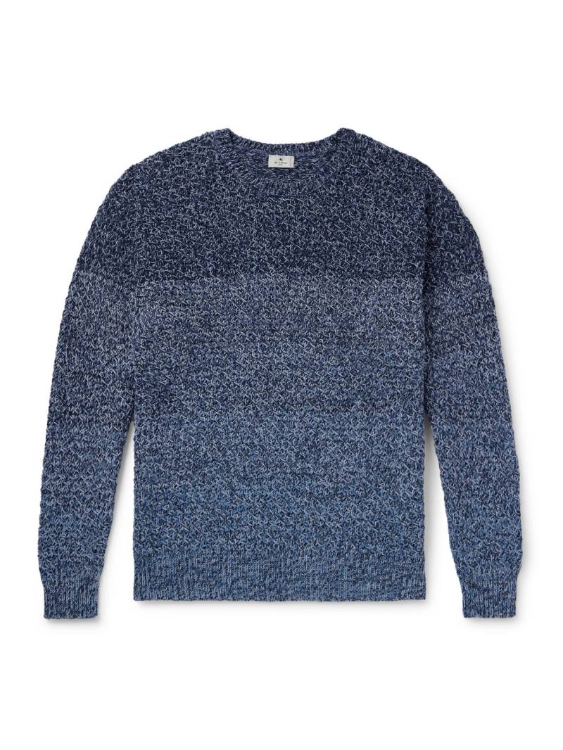 Etro - Degradé Cotton-Jacquard Sweater - Men - Blue - M von Etro