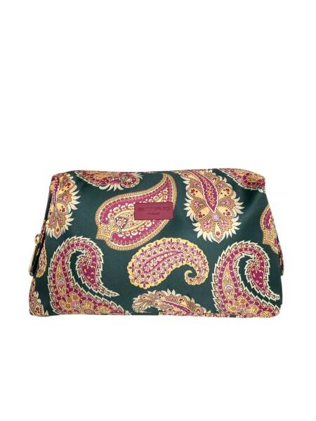 Etro - ETRO Beauty-Bag, Kleine Kosmetiktasche, Kulturbeutel Paisley Grün von Etro