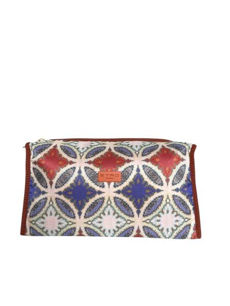 Etro - ETRO Beauty-Bag, Kosmetiktasche, Kulturbeutel Paisley Beige-Blau von Etro