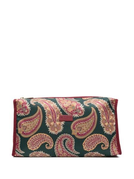 Etro - ETRO Beauty-Bag, Kosmetiktasche, Kulturbeutel Paisley Grün von Etro