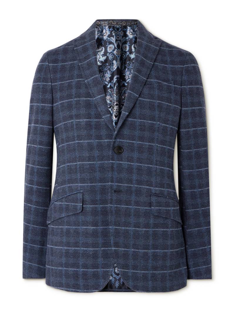 Etro - Roma Slim-Fit Checked Cotton-Blend Blazer - Men - Blue - IT 50 von Etro