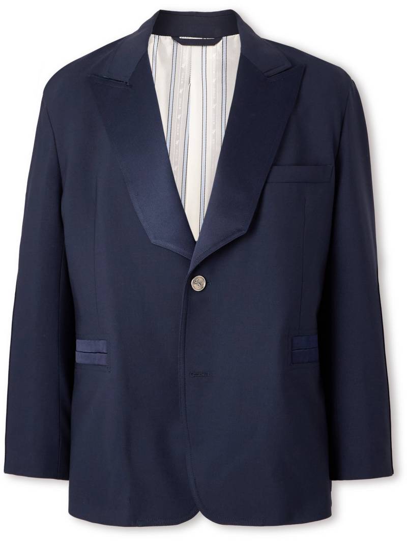Etro - Silk Twill-Trimmed Stretch-Wool Suit Jacket - Men - Blue - IT 50 von Etro